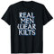 Scottish Blue Tartan Plaid Real Men Wear Kilts T-Shirt