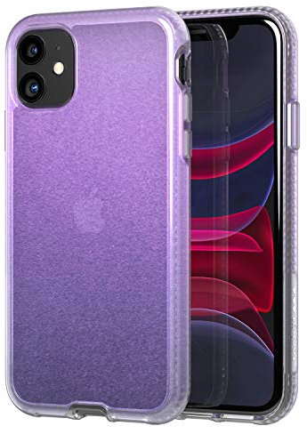 Tech21 Protective Apple iPhone 11 Case Ultra-Thin Iridescent Back Cover with BulletShield - Pure Shimmer - Pink