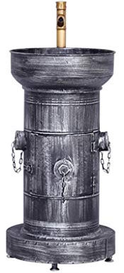 ZYACHI Lavabo Avec Robinet, Bouche D'incendie Style Rétro Américain Iron Art Évier Sur Pied (Couleur : Silver)