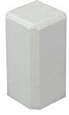 Trevendo Eckturm 4er Pack Eckstab Innenecke, Außenecke Leisten Verbinder Echtholz weiß lackiert (22 x 22 x 43 mm (E1))