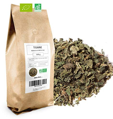 Feuilles d'ortie Bio - Herbes en vrac - Infusion et Tisane Bio - 500g (200 tasses) - 100 % Agriculture Biologique - Mes-Thés