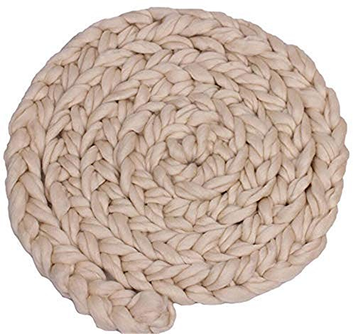 Nicole Knupfer Neugeborenen Baby Fotografie Fotoshooting wickeln Requisiten Strickstoff Stretch Twist Geflecht (Beige)