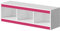 Furniture24 Hängeregal GULIVER 10 Wandschrank Wandboard Regal (Weiß/Rosa Hochglanz)