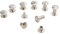LEO’s - 100 Stück Premium Buchschrauben 8 mm in Silberfarben - Buchbinderschrauben Buchnieten vernickelt - Schraubnieten Chicagoschrauben mit 5 mm Schaftdurchmesser - Buch Nieten zum Schrauben