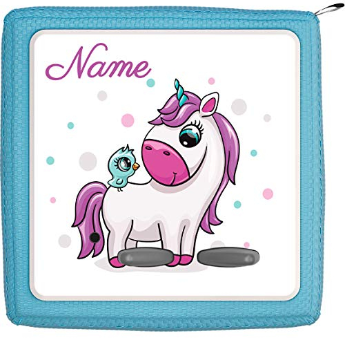Coverlounge® Schutzfolie passend für die Toniebox mit Namen personalisiert | Einhorn