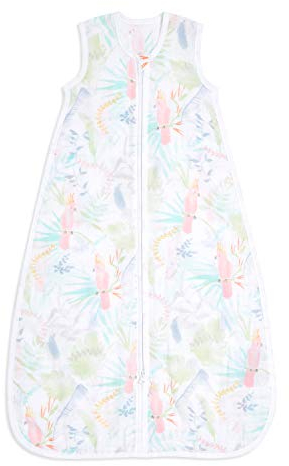 aden + anais essentials Baby Sleeping Bag, 100% Cotton Muslin, Wearable Swaddle Blanket for Girls & Boys, Newborn Sleep Sack, TOG Rating 1.0, 0-6 Months, tropicalia