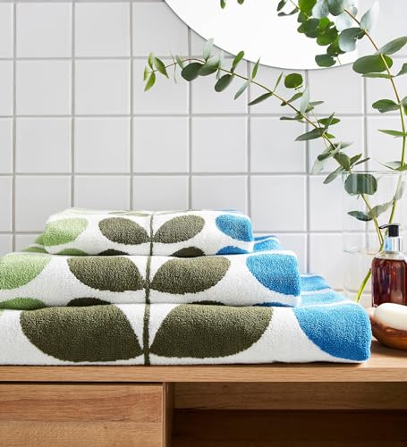 Orla Kiely Trio Stem Riviera Towels Bathroom Linen: Bath Sheet, 100x150cm