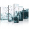 Bilder Wald Nebel 5 Teling SET XXL Schlafzimmer Canvas Leinwandbilder Wandbild Kunstdruck Wandbilder Wand Bild auf Leinwand UV-Beständig Aufhängefertig (PS12394S4A, S4A (170 x 100 cm))
