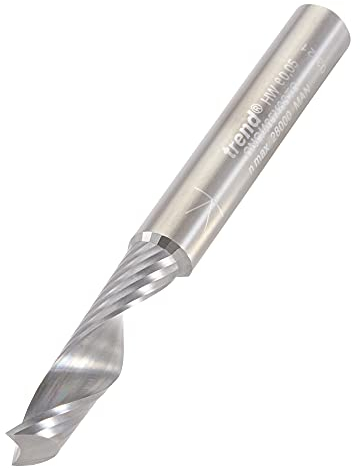 Trend CNC O Flute Spiral Up-Cut Router Cutter, 8mm Shank, 8mm Cut Diameter & 32mm Cut Length, Solid Tungsten Carbide, CNC/405X8STC