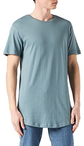 Urban Classics Men's Shaped Long Tee T-Shirt, Dustyblue, XL, 1