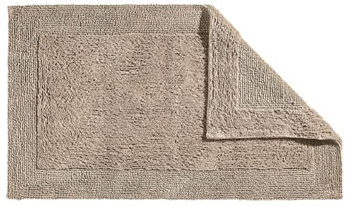 Erwin Müller Badematte, Badteppich Uni Serie Stuttgart Taupe Größe 60x150 cm - extra dick, hohe Saugfähigkeit, 100% Baumwolle