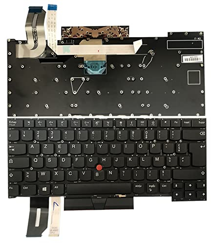 Gintai Azerty Teclado francés für Lenovo Thinkpad T490s 20NX 20NY, T495s 20QJ 20QK, X1 Extreme 1st Gen, X1 Extreme 2nd Gen, P1 Gen 1, P1 Gen 2 02HM364 2HM364 Keyboard Backlit Laptop