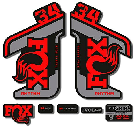 Adesivi compatibili con forcella bici Fox 34 Rhythm 2021