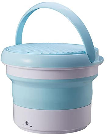 PanHuiWen Folding Washing Machines Small Automatic Ultrasonic Portable Washing Machine No Plumbing for Flats Home Small Kitchen,blue