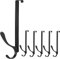 SKOLOO Lot de 5 crochets de porte en métal à suspendre - Crochets de porte intérieurs - Pour porte-serviettes, manteaux - Noir