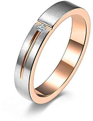 Stfery Juwelo Ringe, Siegelring Herren Edelstahl 57 Roségold T-Förmiges Mattes Finish Ringe Zubehör für Frauen Männer Paare