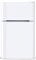 TANGZON 90L Under Counter Fridge Freezer, Low Noise, Reversible 2 Door Freestanding Refrigerator with Adjustable Thermostats & Feet, Removable Shelves, LED Light, for Home Office (White)