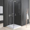 Duschkabine mit Verkürzter Seitenwand, Duschkabine 90x90x195cm Eckeinstieg mit Falttüren 6mm NANO ESG Glas Duschabtrennung Eckdusche Eck-Duschkabine Drehtür Duschwand