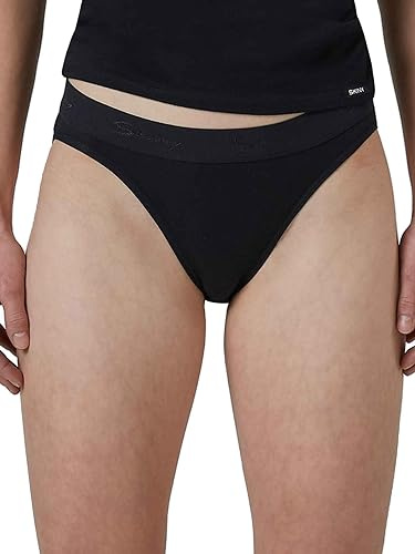 Damen Rio Slip 2er Pack Cotton Rib Black 44