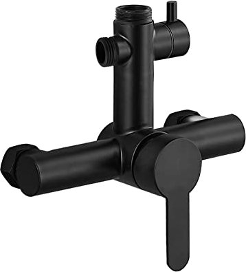 gotonovo Outdoor-Duscharmatur, Hauptkörper, Edelstahl, Einhandgriff-Steuerung, heiß und kalt, ohne Wannenauslauf, geeignet für 2 Funktionen, mattschwarz, Outdoor-Duschset