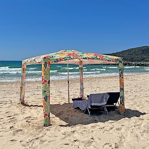 CoolCabana - Carpa para playa, fácil instalación, protección UPF 50+, tamaño grande y mediano, compacta y resistente al viento, cabaña familiar, Palm Beach