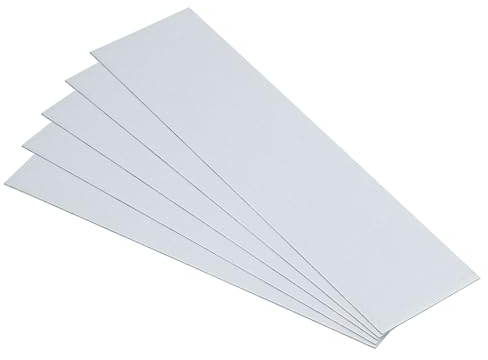 PATIKIL 5 Láminas de Acero Galvanizado, Placas de Acero Galvanizado de 10x3 cm y 0,5 mm de Grosor para Reparación de Tejados, Fijación, Manualidades y Proyectos de Bricolaje