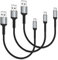 Lot de 3 câbles USB C, courts, tressés, 30 cm, USB A vers USB type C, câble de charge rapide 3 A et câble de données compatibles avec Samsung Galaxy S20 S21 S22 S23 A51 Note10, Huawei, Xiaomi, Google