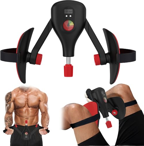Oberschenkeltrainer, Po Trainer für Zuhause, Beckenbodentrainer für Frau, Beckenboden Trainingsgerät Multifunktionaler Einstellbare Zählbares mit Elastischen Riemen für Hüfttraining Armtraining