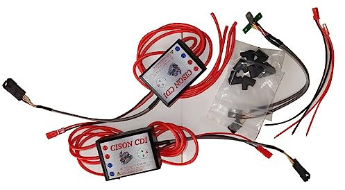 Kisss CDI Zündung*2+Hall Sensor Set für FS V800G Benzinmotor Modell,Metall Engine Kit Lernspielzeug für Erwachsene