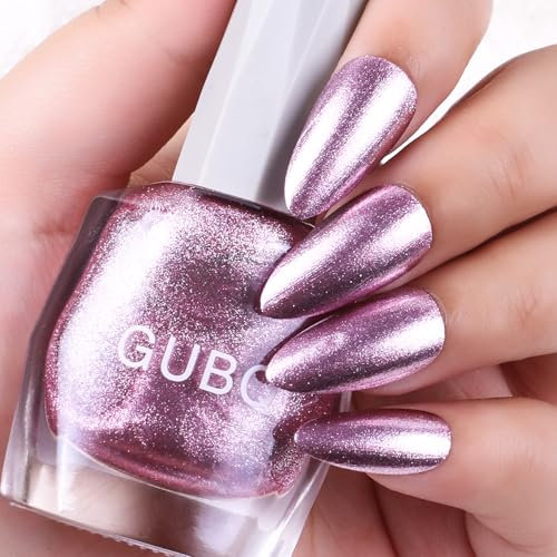 DouborQ Rose Gold Nail Polish Long-lasting Glossy Nail Art Varnish (14)