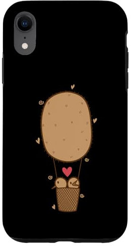 Custodia per iPhone XR due, kiwi, uccelli, volare, con, kiwi, frutta, palloncino