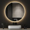 Boromal Badspiegel Rund mit Beleuchtung und Uhr Badspiegel 70x70cm LED Spiegel Runder Badezimmerspiegel mit Beleuchtung Wandspiegel Rund mit 3 Lichtfarbe Dimmbar + Uhr