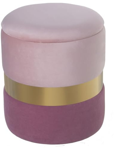 Alexandra House Living Sitzsack, Rosa, Samt, Holz, 37 x 43 x 37 cm