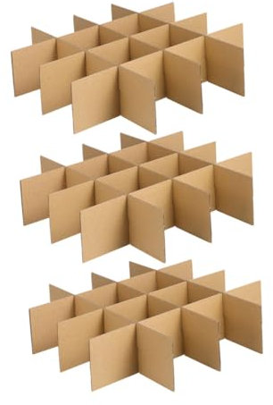 NUOBESTY 18 StüCk Umzugskarton-Teiler Aus Wellpappe Zum Verpacken Von Geschirr, WeingläSern Und Essgeschirr