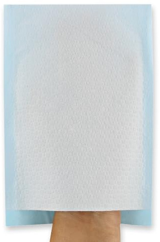 FRANZ MENSCH 1000 Stück Hygostar Waschhandschuhe | Airlaid, PE-Beschichtung, hellblau, L: 23 cm, B: 16 cm, Karton, Einmal-Waschlappen, Einweg, für Pflege, Waschhandschuhe