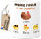 Cupdarling® Mug Mamie Personnalisé avec 1-8 Petits-Enfants - Tasse Cadeau Grand-Mère Poule - Fête Des Grand-Mères - Anniversaire - 330 mL Céramique - 3 Poussins