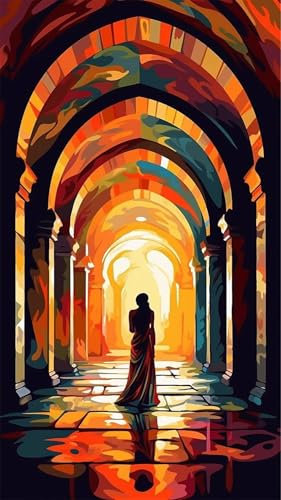ARTGOTO Peinture par Numero Adulte Grand Format,40x70cm Peinture par Numéro Adulte Horreur B,Paint by Numbers for Adults pour Décoration Murale(Sans Cadre)
