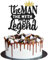 Xsstarmi 1 Pack The Man The Myth The Legend Cake Topper Glitter Happy Father's Day Cake Pick Dad's Birthday Theme Cake Decorations for Happy Retirement Theme Father's Birthday Party Supplies Black