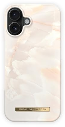 IDEAL OF SWEDEN Printed Case iPhone 16, Rose Pearl Marble