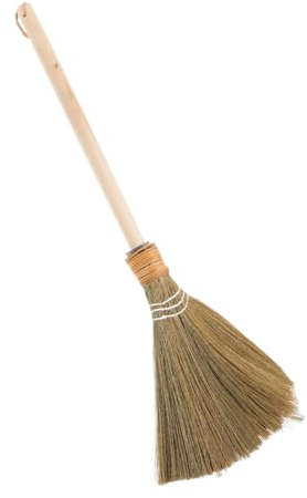 GLSTOY Straw Bamboo Broom Boys and Girls Handheld Cleaning Brush for Indoor Sweeping Small Courtyard Lobby Bamboo Brush