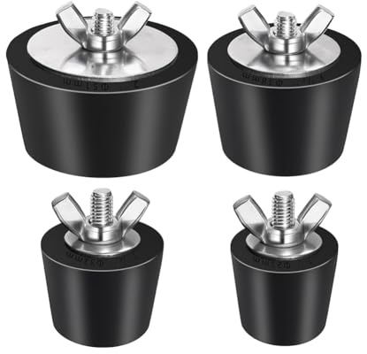 Nxyupv 4 Bouchons D'Hivernage en Caoutchouc pour Piscine 25 mm, 32 mm, 38 mm, 51 mm, Bouchons D'Hivernage pour Piscine, Bouchon de Retour de Piscine pour Piscine Creusée et Hors Sol