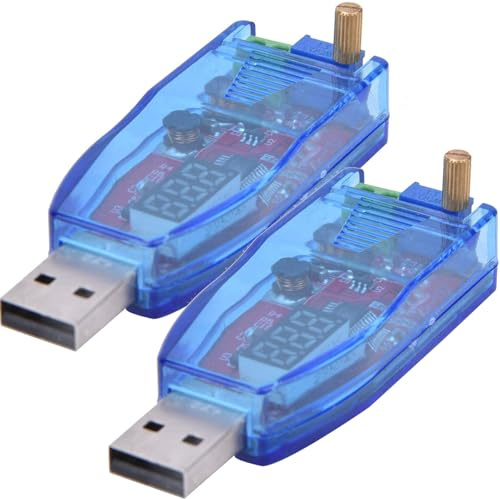 GERUI DC-DC-Stromversorgungs-Reglermodul,5V bis 1-24V Step Up/Down Wandler Modul USB Einstellbares Stromversorgungsmodul Potentiometer