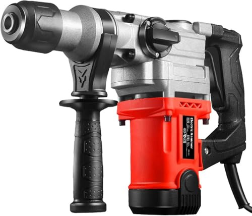 1800W Power Electric Hammer Drill, Power Impact Drill 4500rpm Variable Speed, Corded Drill with 360° Rotating Handle, for Drilling Brick, Wood, Steel, Concrete, Masonry of(Size:A)