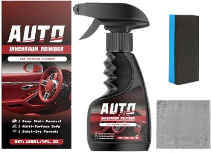 Yonuaret Auto Innenraum Reiniger,120ml Reiniger Und Schutzmittel - Auto Fleckenentferner Mit Tuch Und,Für Innenbereich Leder Polsterung Teppich Stoff Verkleidung LKW Haus