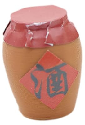 Zxpjkyu Mini Pichet à Vin, Kit de Loisirs Créatifs pour Jeu de Rôle, Accessoire de Maison de Poupée En Forme de Bouteille de Vin, pour Figurines de Pub, S