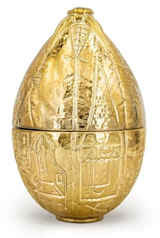 Harry Potter Duftkerze Golden Egg (320g) | Offizielles Merchandise im goldenen Ei Design | Keramikkerze mit frischem Duft (Grüner Tee, Sandelholz) | 100% Baumwolldocht & Paraffinwachs