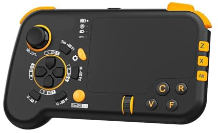 Générique Compatible avec les appareils de jeu, contrôleur de tapis de souris sans fil avec fonction combinée pavé tactile et clavier(Black Wireless)