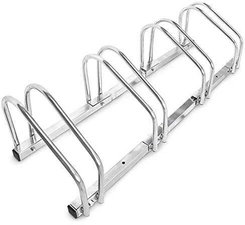 Rastrelliera portabici parcheggio per 4 Biciclette Porta Bici da Fissare a Terra o a Parete in Acciaio B49