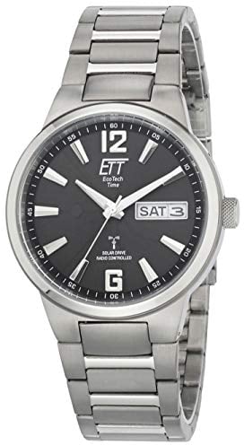 Montre pour homme radio-pilotée solaire - Eco Tech Time - Everest II EGT-11321-21M - Bracelet en titane