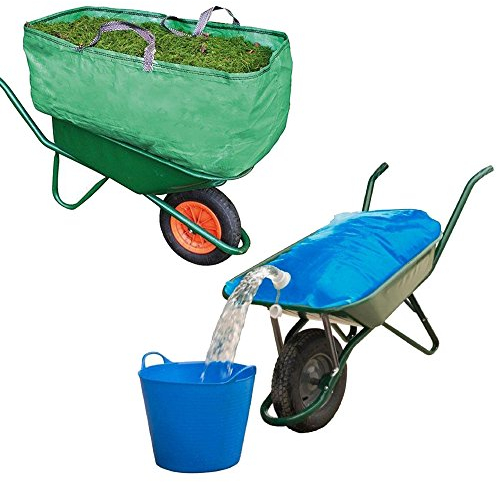 Spares2go Bidon à eau de la ferme équestre avec bec verseur de 50 l et sac de transport de 270 l